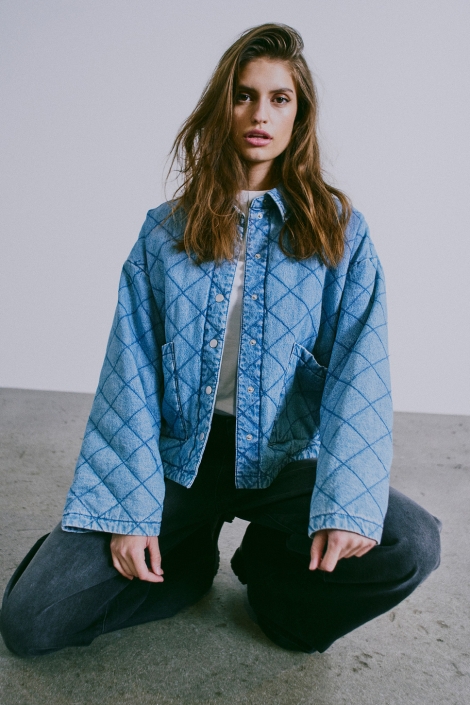 Noisy may nmclara quilt denim jacket