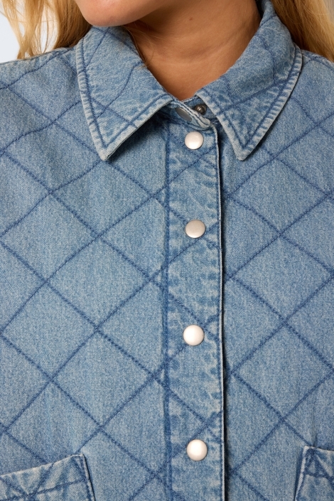 Noisy may nmclara quilt denim jacket