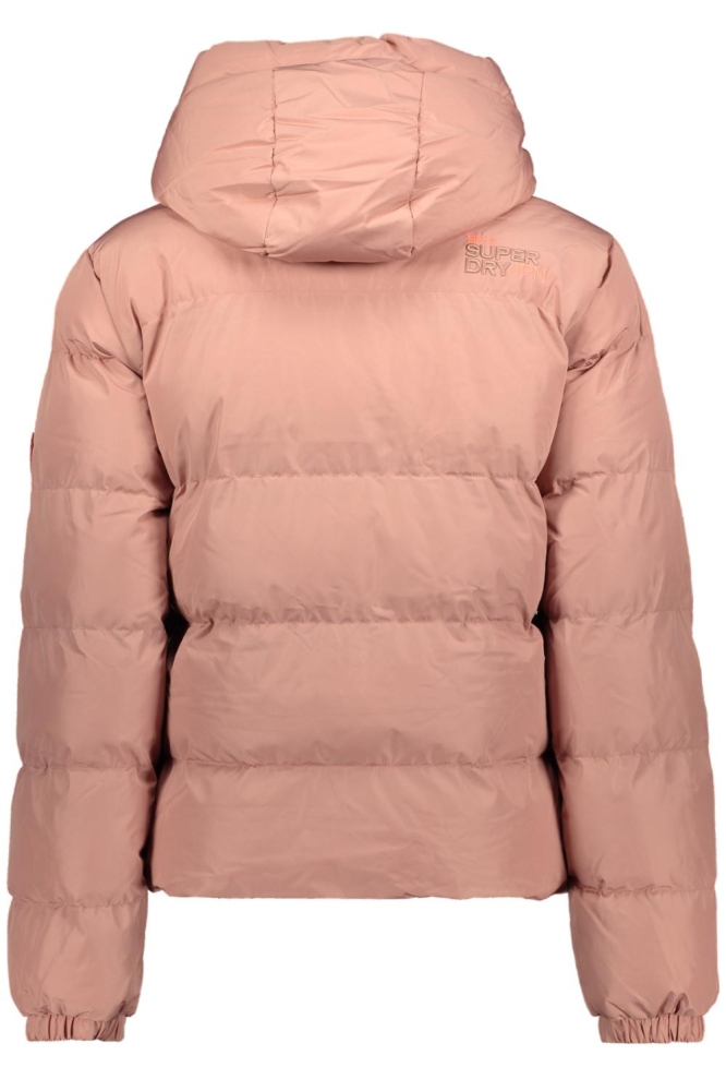 HOODED SPORTS PUFFER JACKET W5011721A ASH ROSE