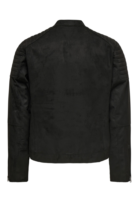 Only & Sons onsgus faux suede racer jacket otw