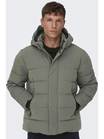 Only & Sons Jas ONSCAYSON PUFFA OTW NOOS 22019598 CASTOR GRAY