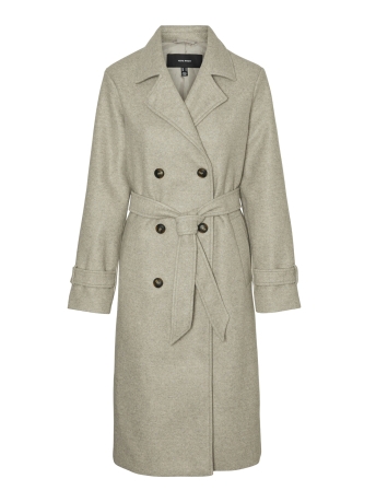 Vero Moda Jas VMFORTUNEVEGA LONG TRENCHCOAT GA NO 10289870 Siver Mink/MELANGE