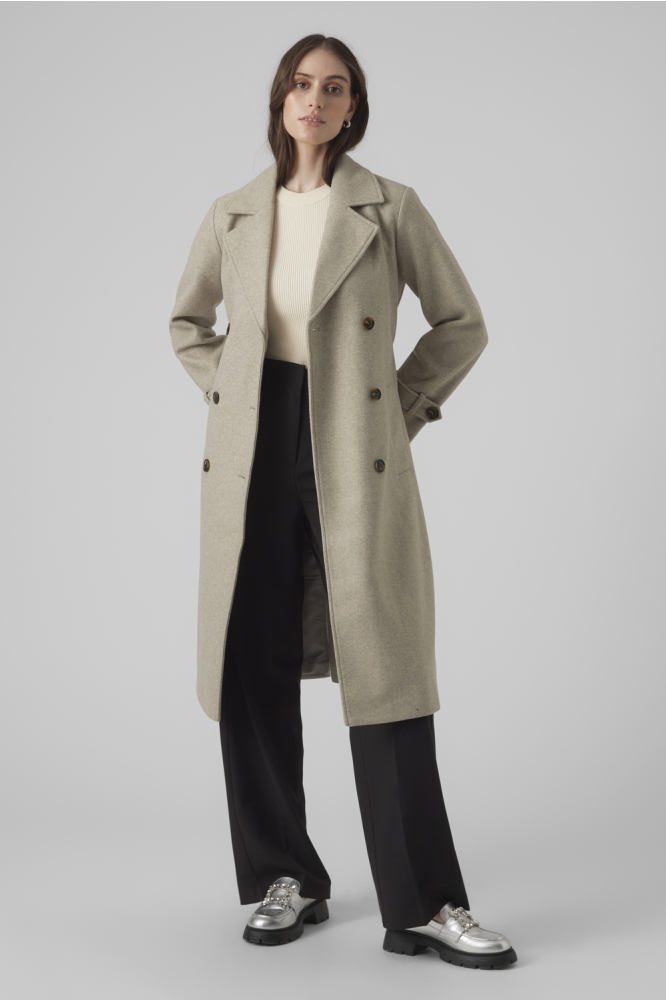 VMFORTUNEVEGA LONG TRENCHCOAT GA NO 10289870 Siver Mink/MELANGE