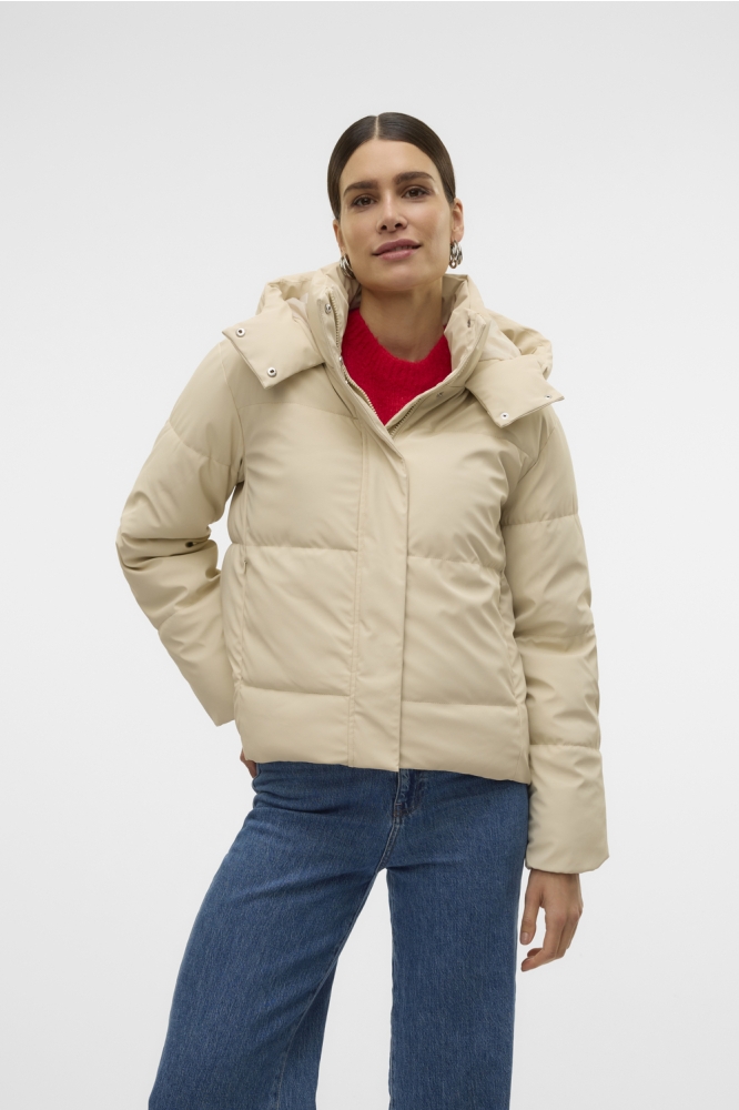 VMGRETAKYLIE SHORT COATED JACKET NO 10311315 Oatmeal