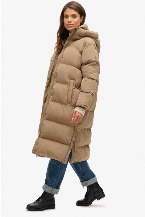 Superdry longline hooded puffer jacket