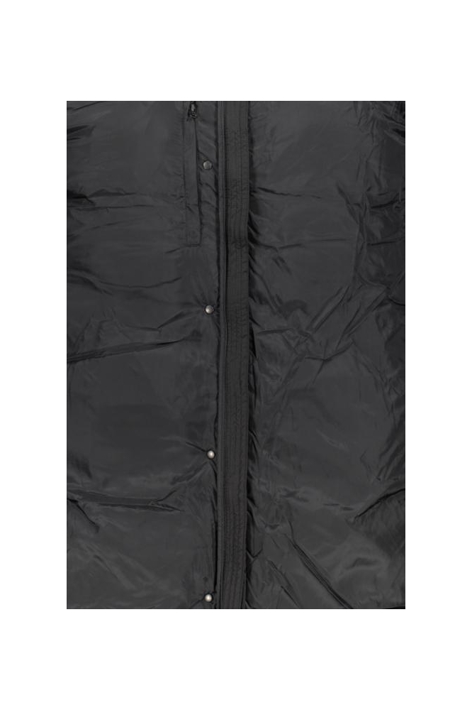 LONGLINE HOODED PUFFER JACKET W5011801A BLACK