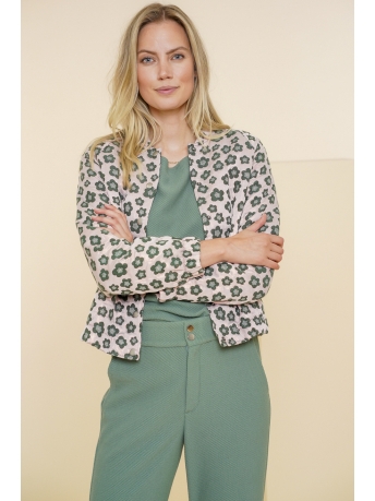 Geisha Blazer JASJE MET BLOEMENPRINT 45983 20 000530 GREEN/ROSE