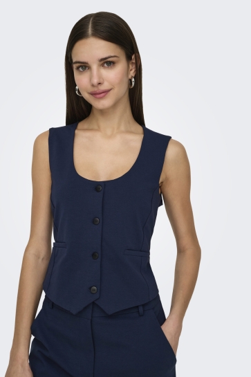 Jacqueline de Yong Vest JDYMIRA S/L WAISTCOAT JRS 15345085 NAVY BLAZER