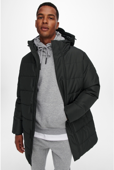 Only & Sons onscarl life long quilted coat otw