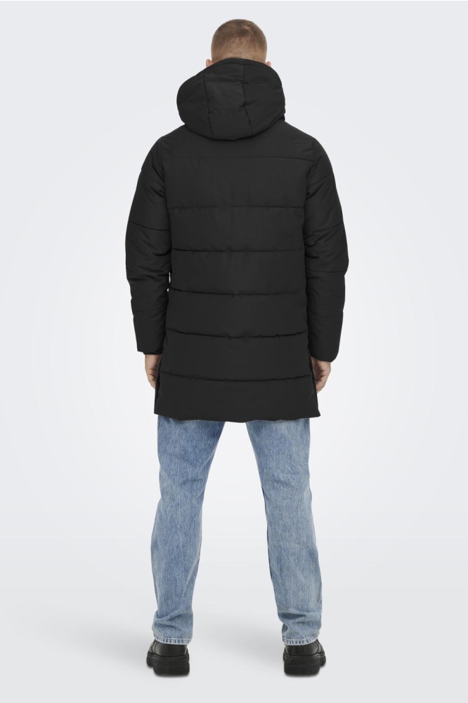 ONSCARL LIFE LONG QUILTED COAT OTW 22020156 Black