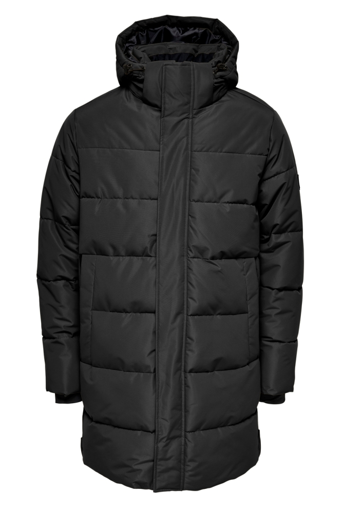 ONSCARL LIFE LONG QUILTED COAT OTW 22020156 Black