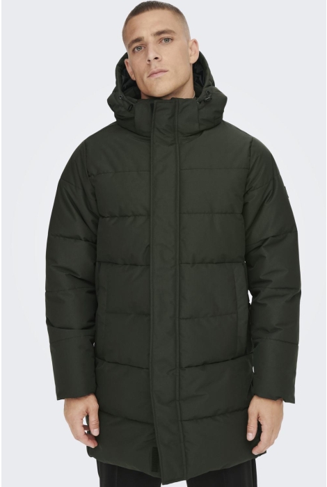 Only & Sons onscarl life long quilted coat otw