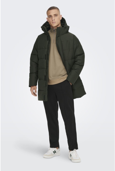 Only & Sons onscarl life long quilted coat otw