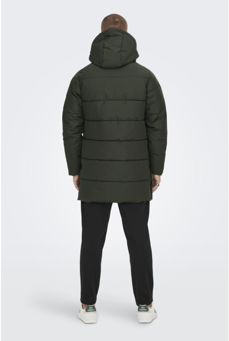 Only & Sons onscarl life long quilted coat otw