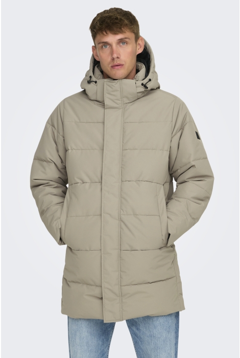 Only & Sons onscarl life long quilted coat otw