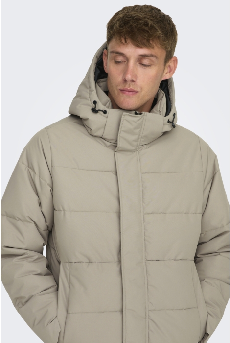 Only & Sons onscarl life long quilted coat otw