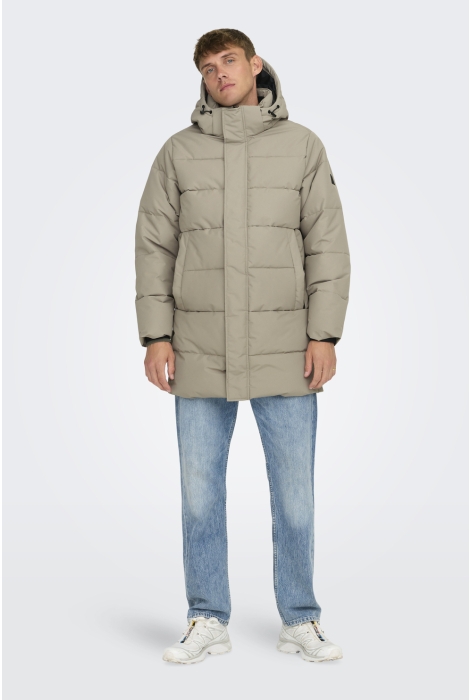 Only & Sons onscarl life long quilted coat otw