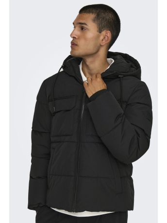 Only & Sons Jas ONSELIJAH PCKT. HOOD JACKET NOOS 22029661 BLACK