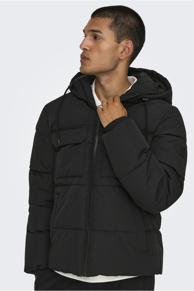 ONSELIJAH PCKT. HOOD JACKET NOOS 22029661 BLACK