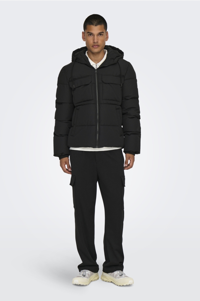 ONSELIJAH PCKT. HOOD JACKET NOOS 22029661 BLACK