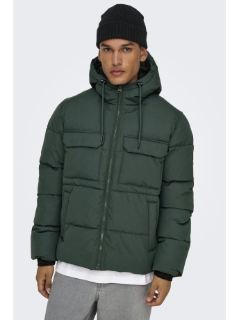 Only & Sons Jas ONSELIJAH PCKT. HOOD JACKET NOOS 22029661 Darkest Spruce