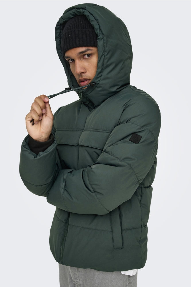 ONSELIJAH PCKT. HOOD JACKET NOOS 22029661 Darkest Spruce