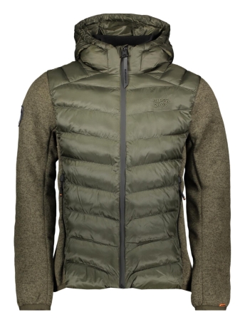 Superdry Jas HOODED KNIT STORM HYBRID JKT M5012042A KHAKI GREEN MARL