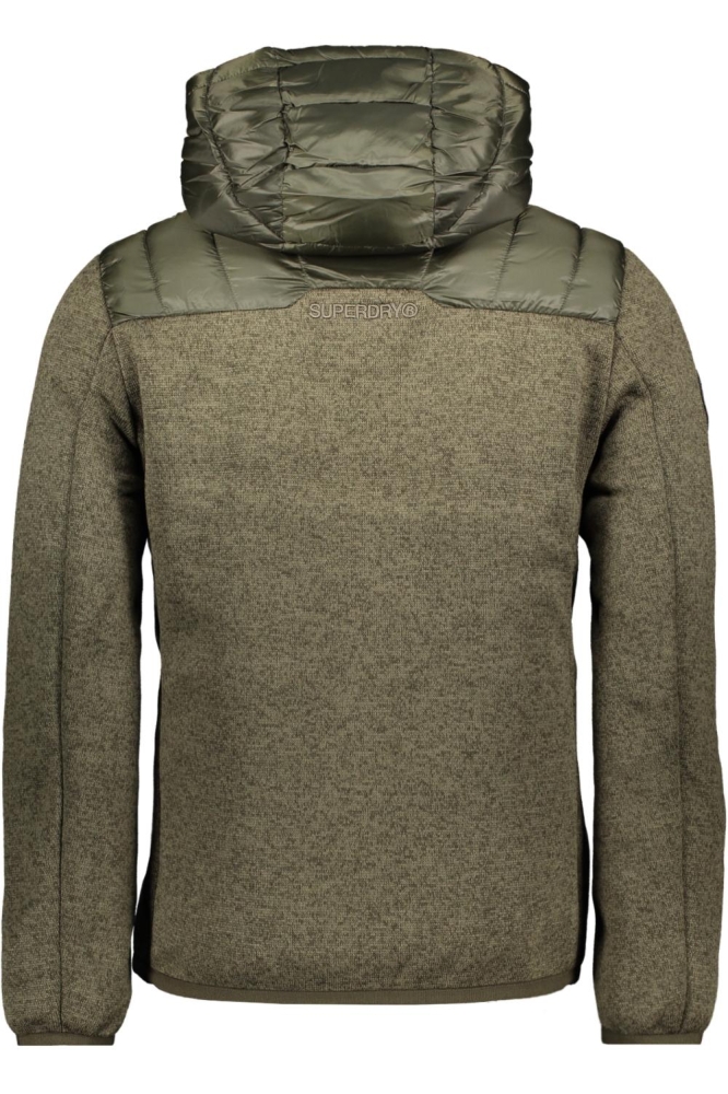 HOODED KNIT STORM HYBRID JKT M5012042A KHAKI GREEN MARL