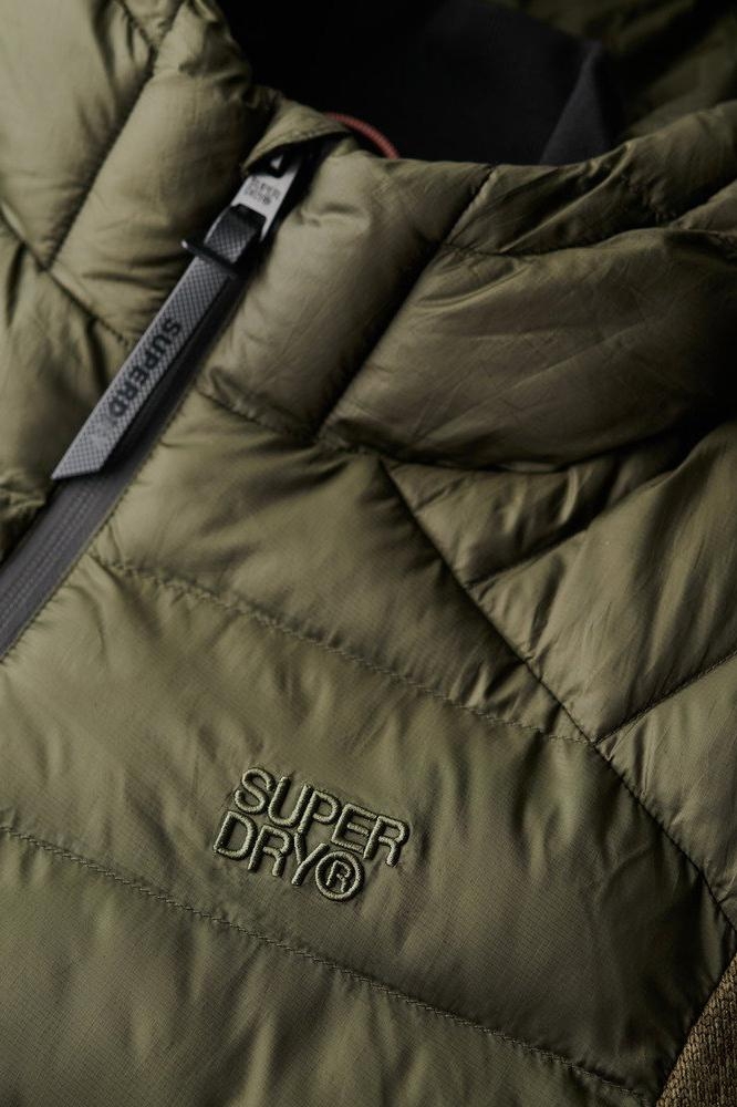 HOODED KNIT STORM HYBRID JKT M5012042A KHAKI GREEN MARL