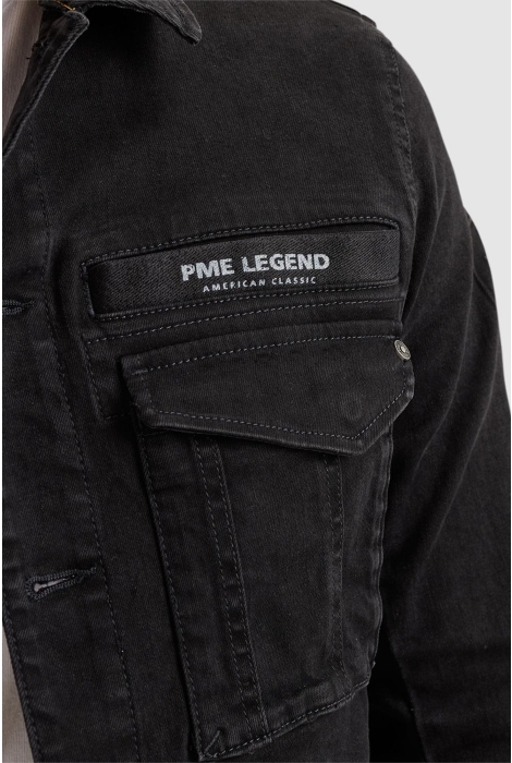 PME legend denim jacket washed black denim