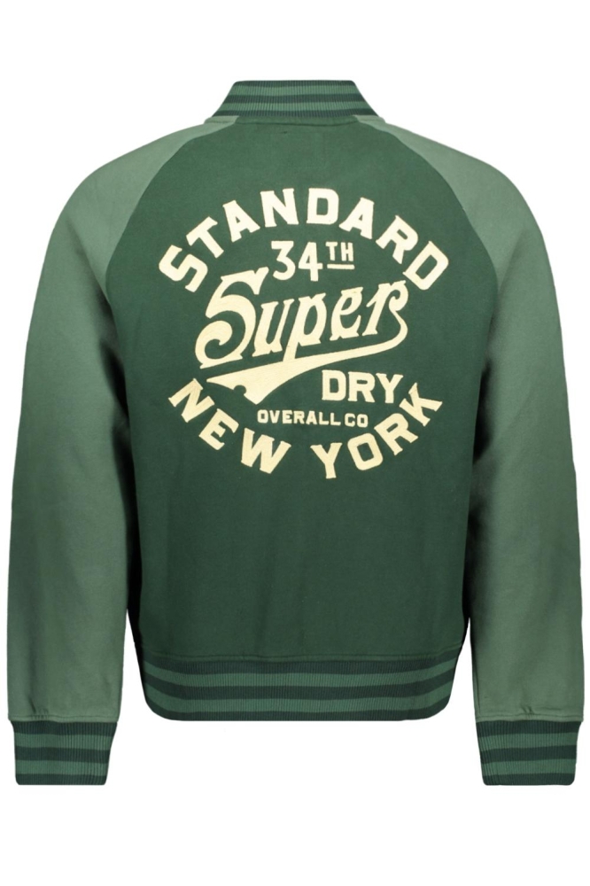 COLLEGE GRAPHIC JERSEY BOMBER M2013778A FOREST GREEN