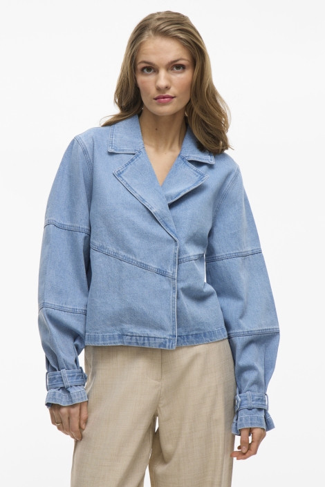 Vila vivikea denim trenchcoat jacket