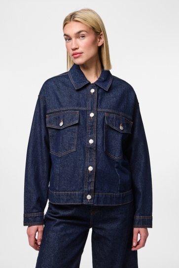 Pieces Jas PCELMA DENIM JACKET NOOS BC 17154493 DARK BLEU