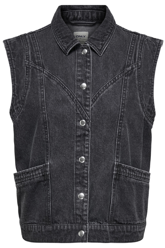 ONLKENNEDY SL DNM WAISTCOAT BJ NOOS 15278041 WASHED BLACK