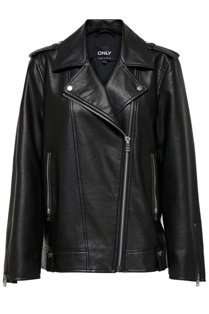 ONLMILLE FAUX LEATHER JACKET OTW 15356198 BLACK