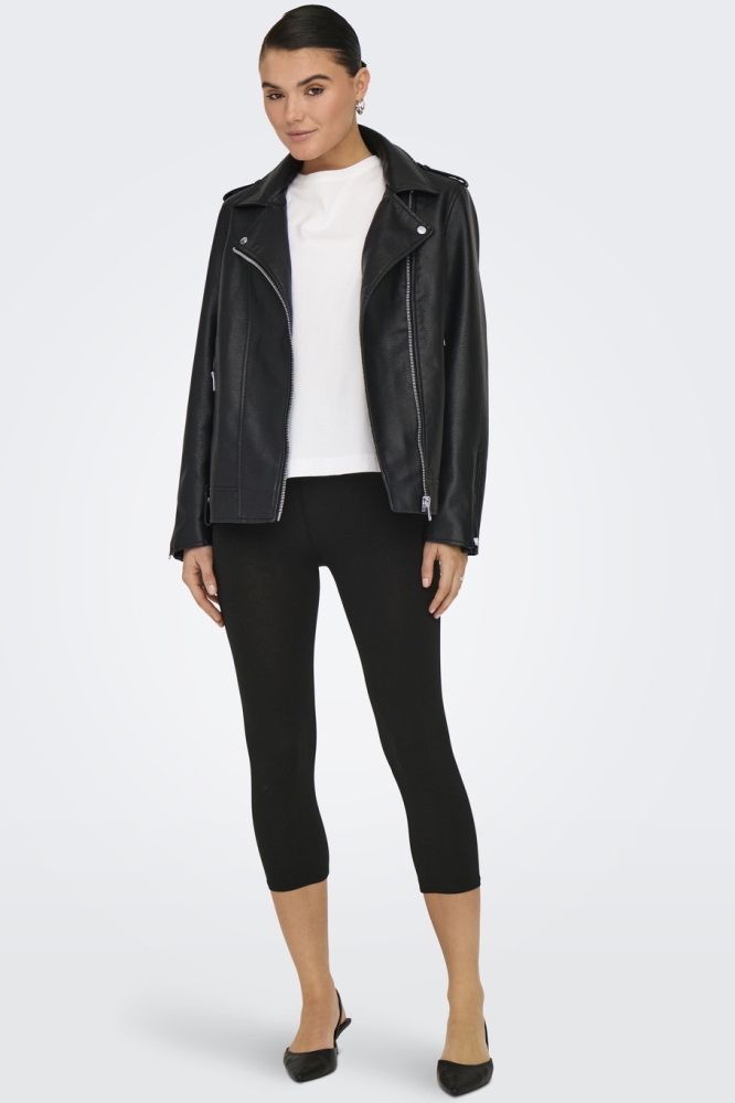 ONLMILLE FAUX LEATHER JACKET OTW 15356198 BLACK