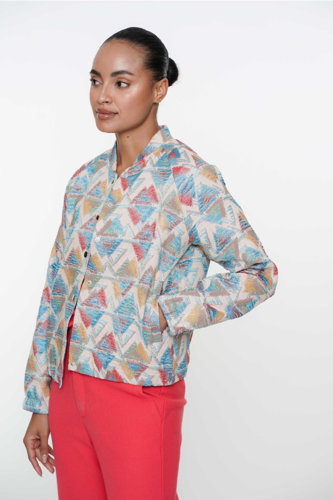 BOMBER JACK GRAFISCHE PRINT 55128 20 000720 Sand/Blue