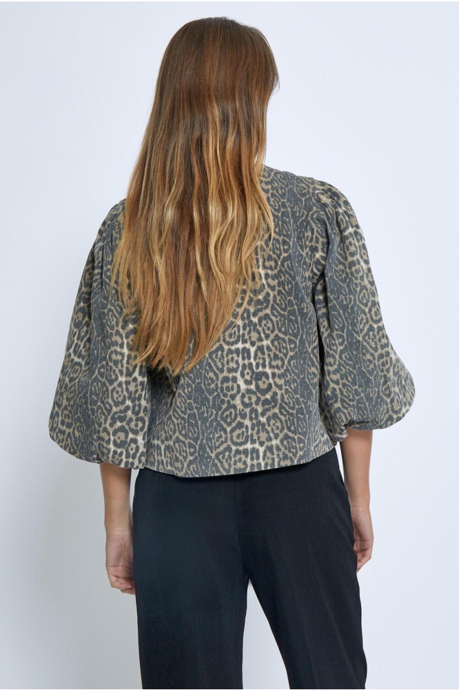 RANA SHORT JACKET MI6578 9011P BROWN LEO PRINT