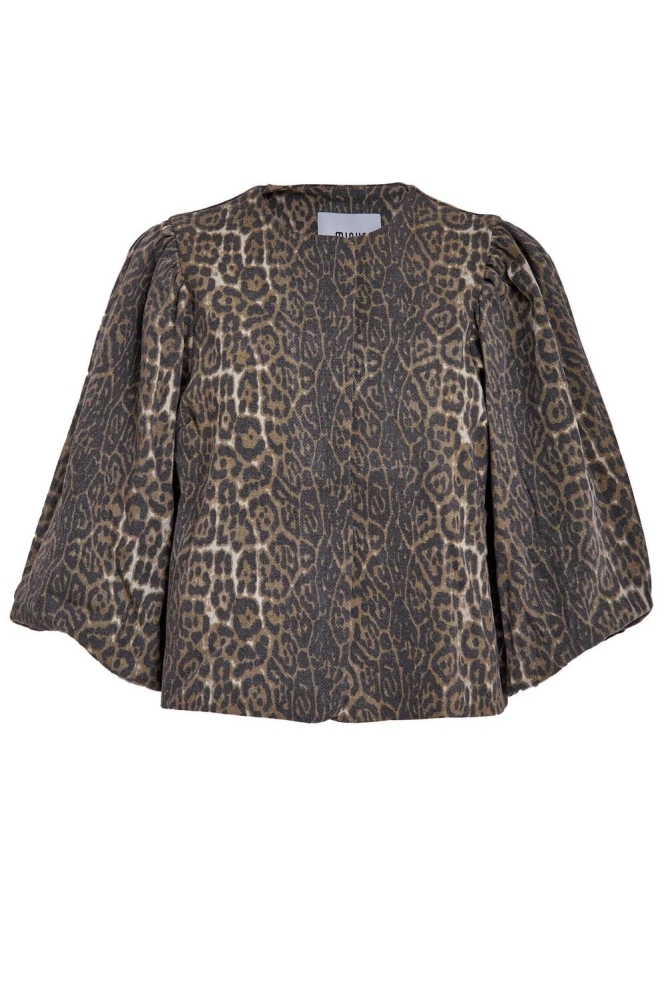 RANA SHORT JACKET MI6578 9011P BROWN LEO PRINT