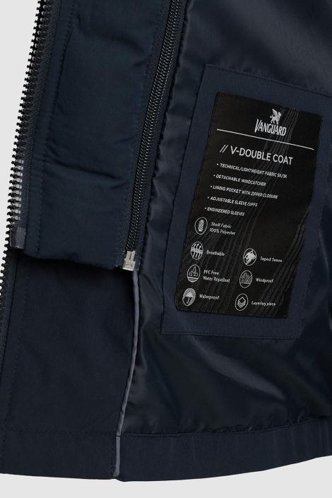 Vanguard long jacket v-coat double spundrop