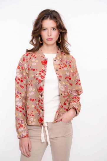 Geisha Vest VEST MET BLOEMEN 55119 20 SAND/CORAL