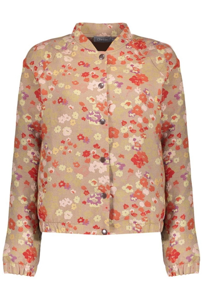 VEST MET BLOEMEN 55119 20 SAND/CORAL