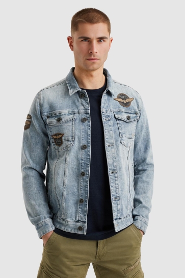 PME legend Jas DENIM JACKET MET BADGES PDJ2502701 SBT