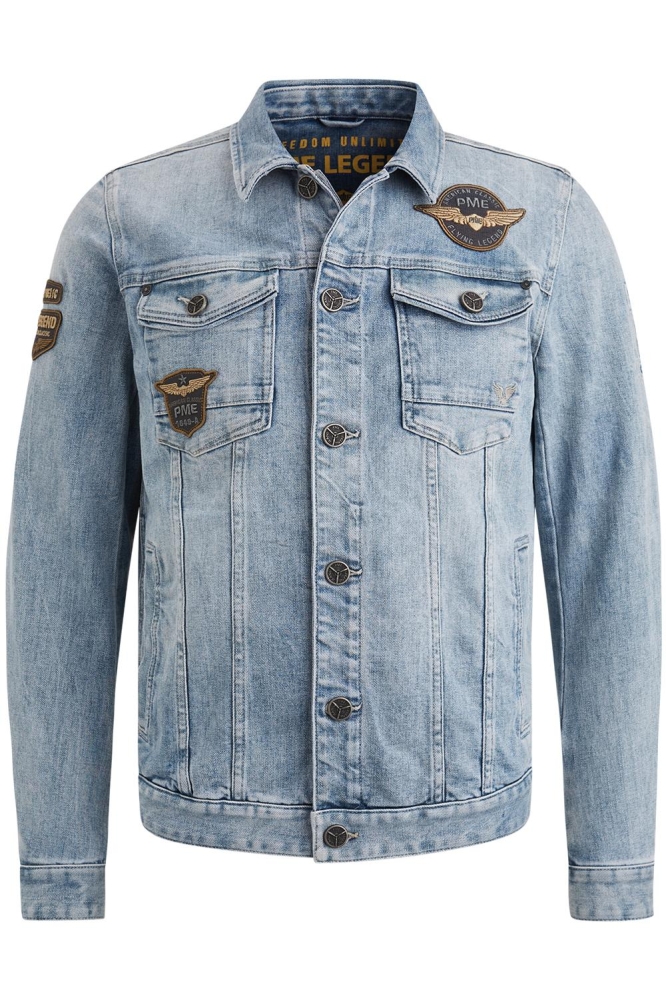 DENIM JACKET MET BADGES PDJ2502701 SBT