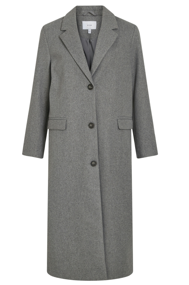 VISOLO L/S COAT - NOOS 14094315 MEDIUM GREY MELANGE