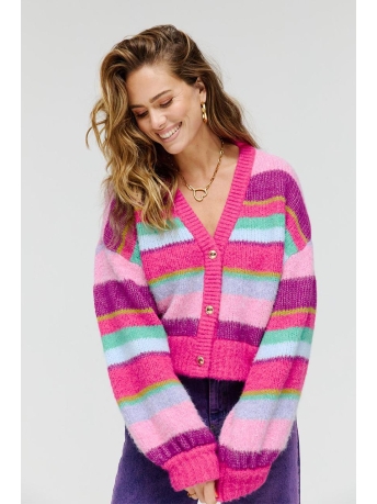 Harper & Yve Vest NOOR CA AW24W800 615 Pink Stripe