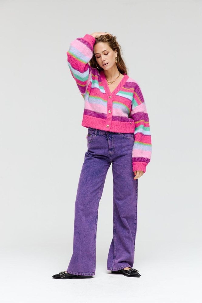 NOOR CA AW24W800 615 Pink Stripe