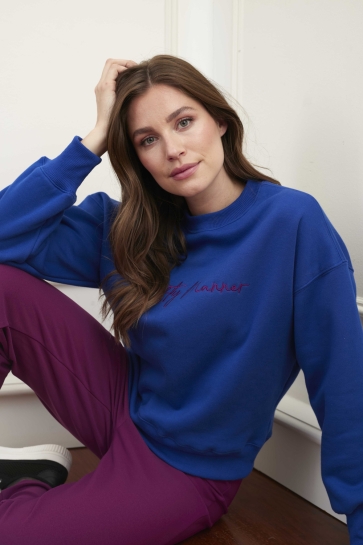 Lofty Manner Trui SWEATER SAM PL17 1 400 blue