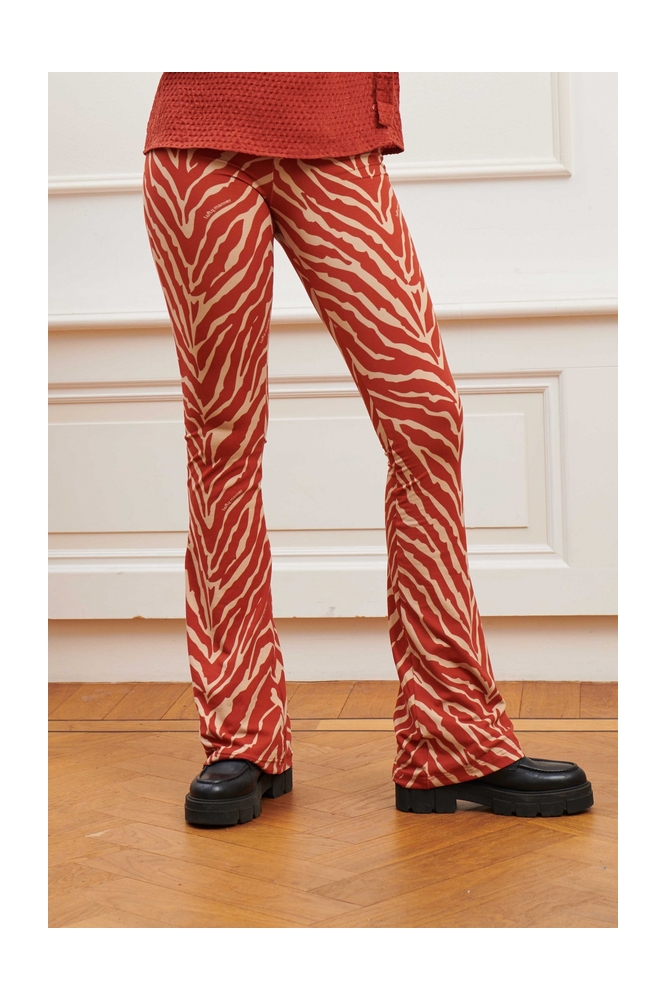 TROUSER MARILYN PG32 784 logo zebra print