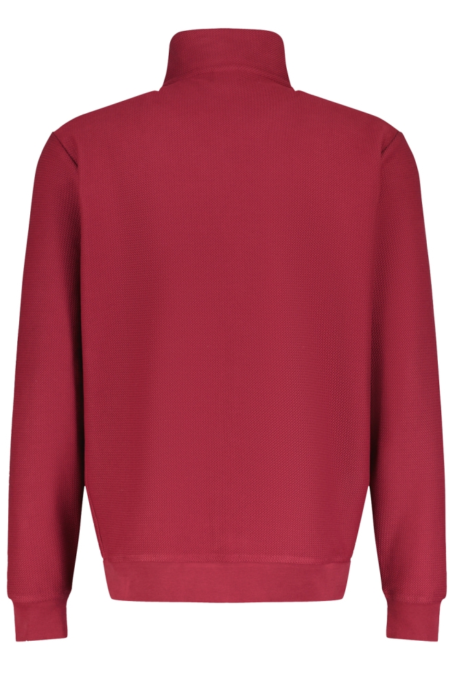 GESTRUCTUREERD SWEAT JACK 2484532 362 DEEP GARNET